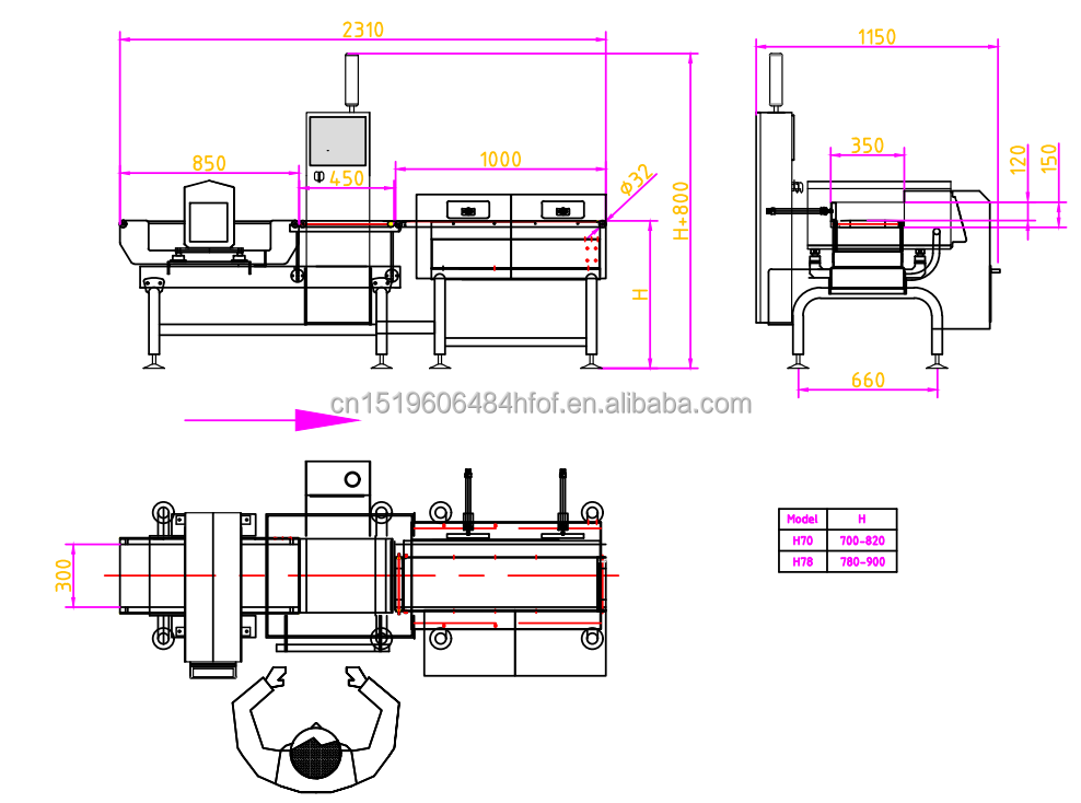 Dynamic Checkweigher Section View