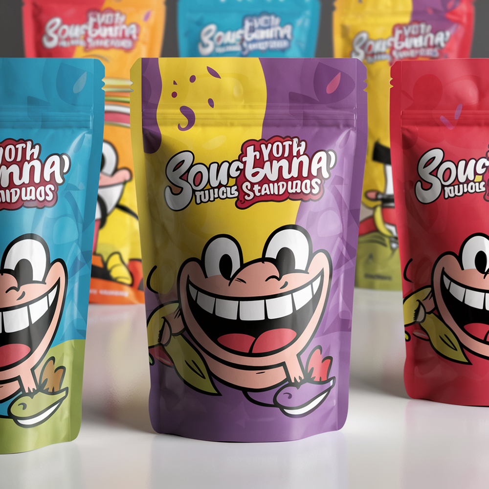 Customized Doypack Pouches Manufacturer MOQ 500 Custom Stand Up Plastic Zip Lock Pouches For Food Packing Bags