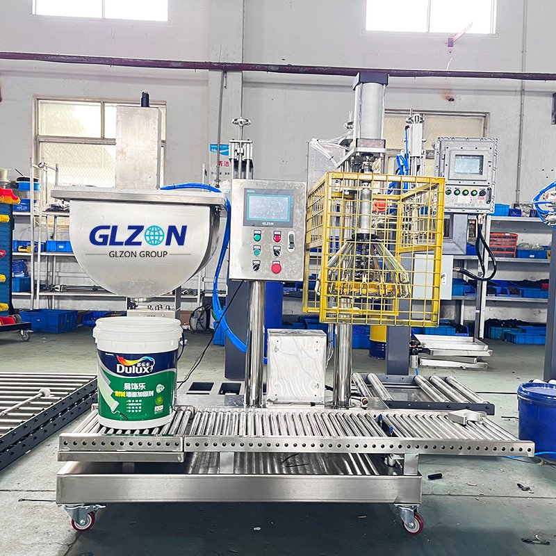 Small Liquid 5 Gallon Pail Filler, Manual Container Filling Machine with Servo, Machines for Filling Collapsible, Outdoor Gallon Filling Equipment