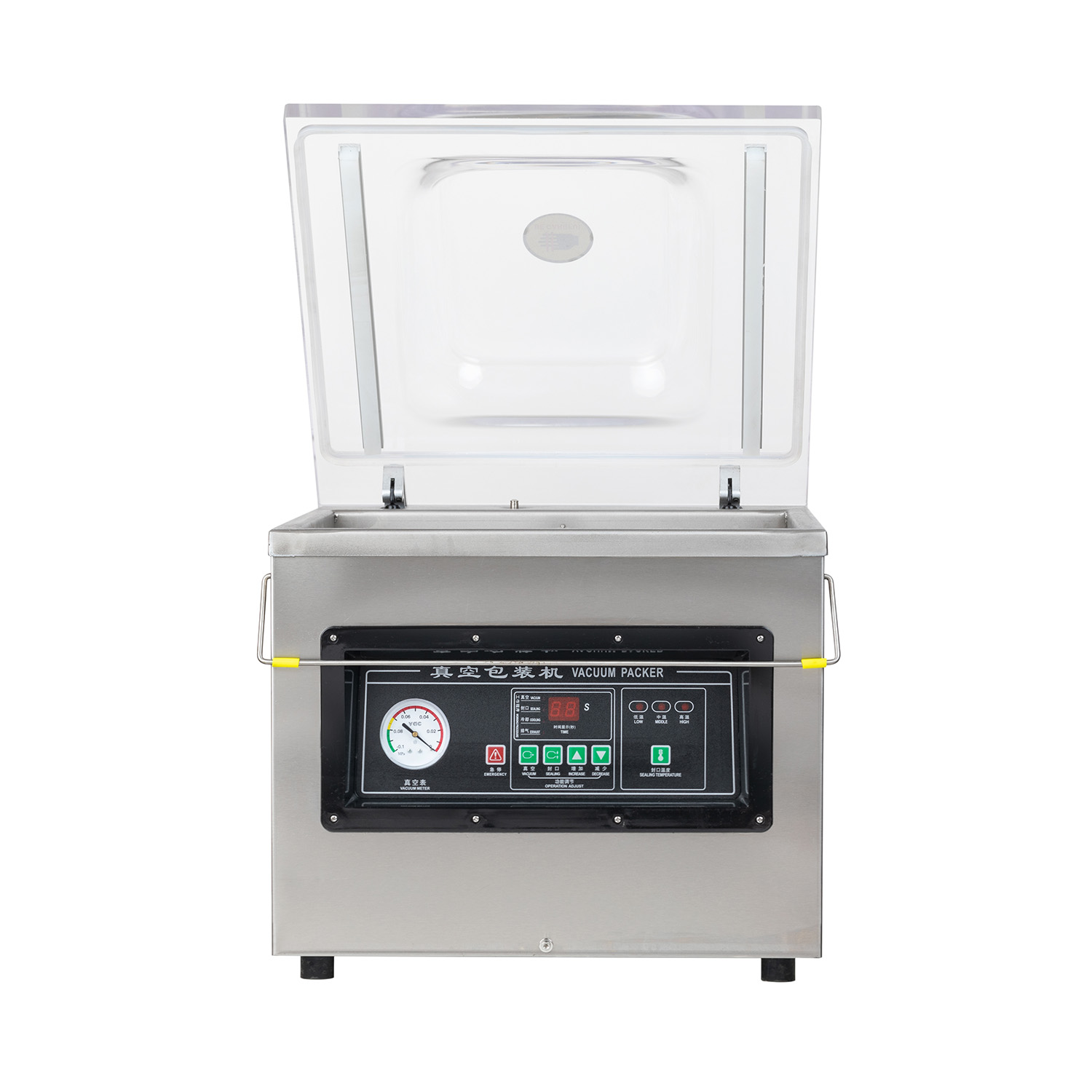 WANHE Electric Table Top Semi-Automatic Vacuum Packing Food Vegetable Chamber Sealer Machine with Film Packaging