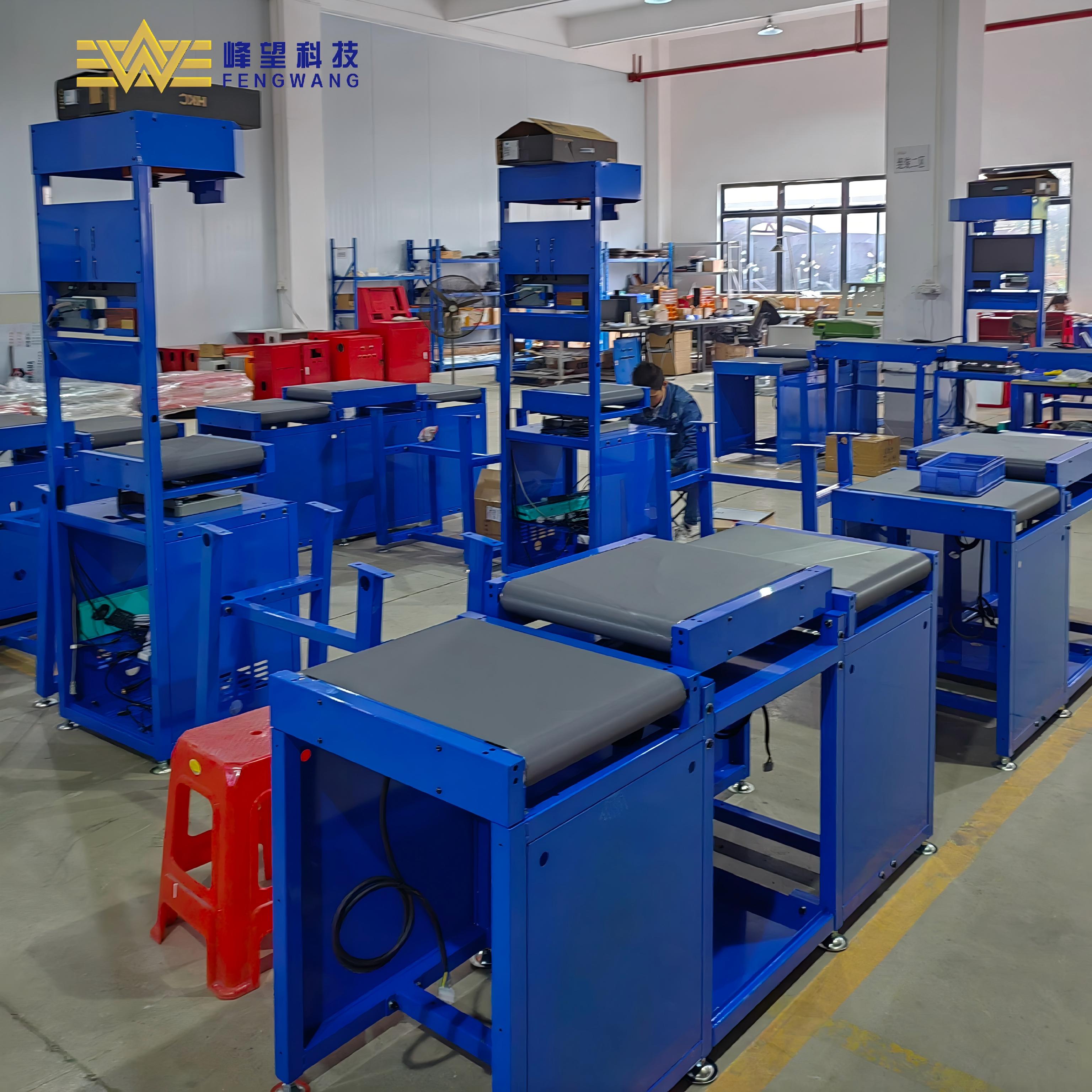 Automatic Parcel Checkweigher Scale Static DWS Machine System With Engine 10 KW Power Barcode Belt Conveyor