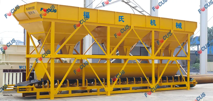 PLD800 Aggregate Weighing Hopper, 48m3/H Automatic Aggregate Batching System