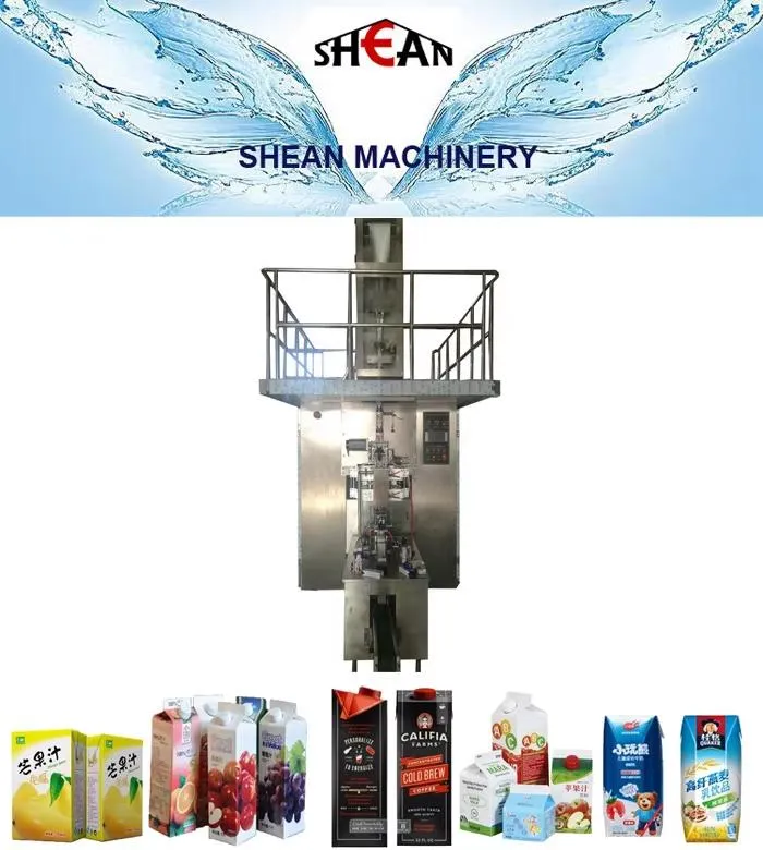 Aseptic Brick Paper Box Carton Filling Machine