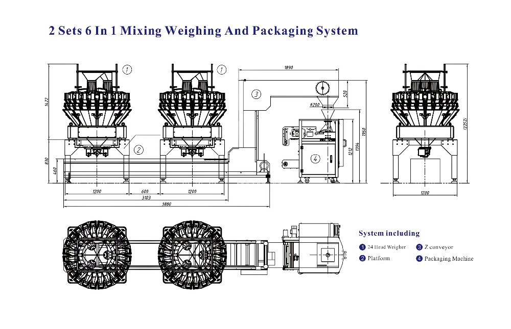 Reliable Multiple Units Multihead Weigher Packaging System for High-Speed Food Packaging