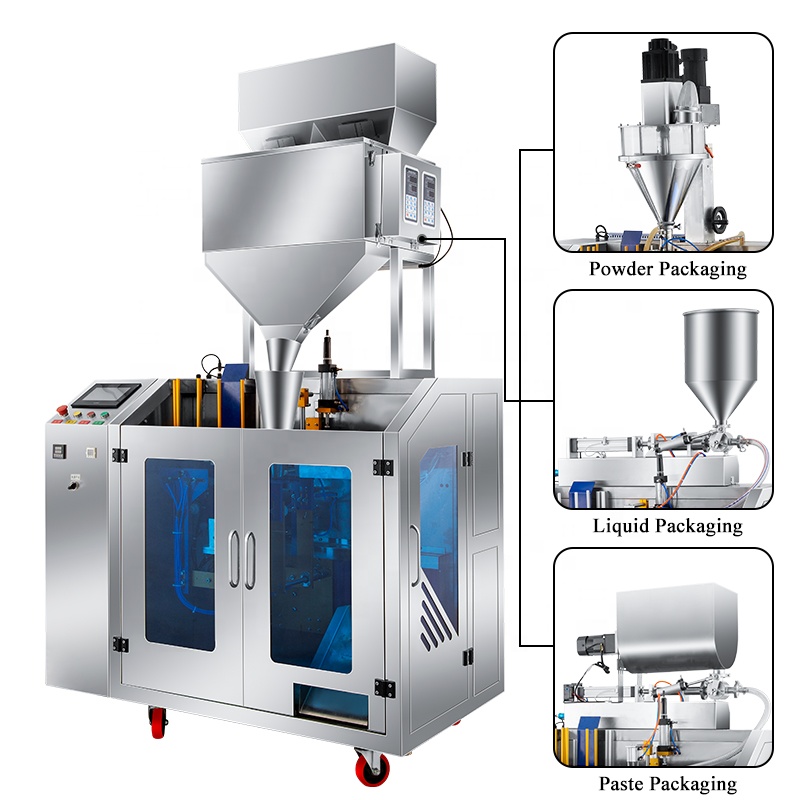 Horizontal Automatic Sugar Powder Granules Machine Coffee Bean Zipper Bag Food Seed Premade Bag Packing Machinery