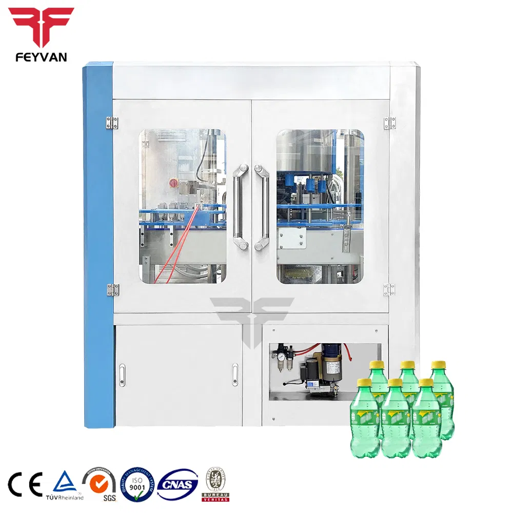 9-Head Rotary Beer, Juice, Mineral Water Bottle Hot Melt Glue Labeling Machine