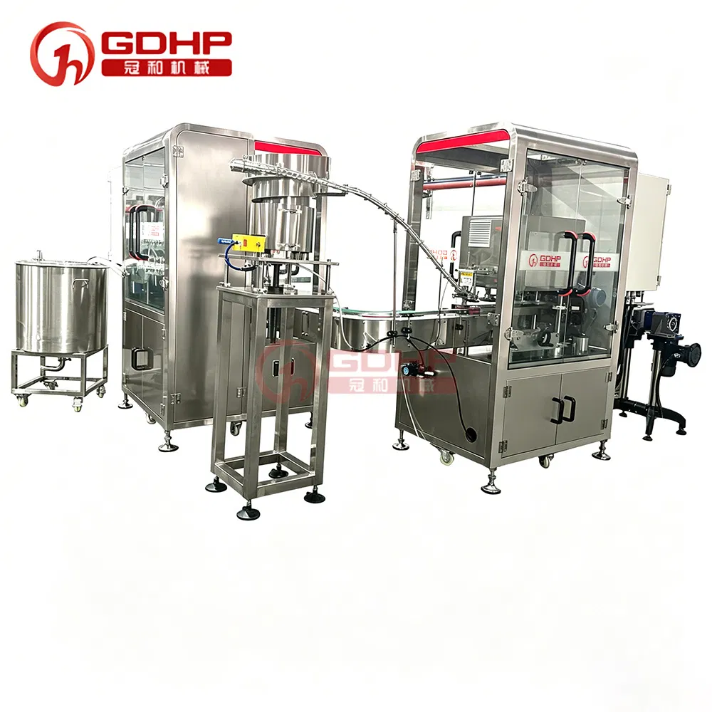High-Speed Touchless Alcohol Explosion-Proof Sanitizer Filling and Capping Production Line Machine