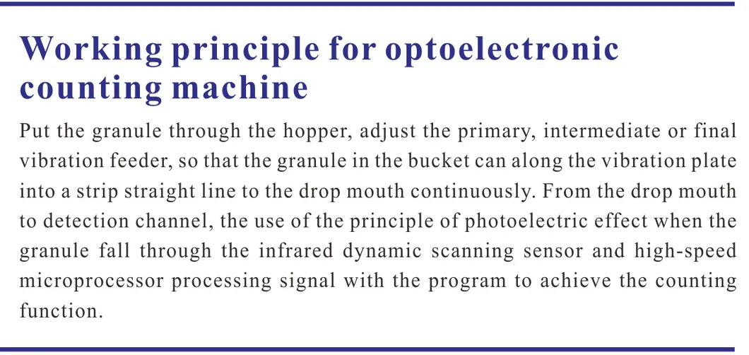 Weighing Standard Optoelectronic Counting System for Automatic Packing Machine