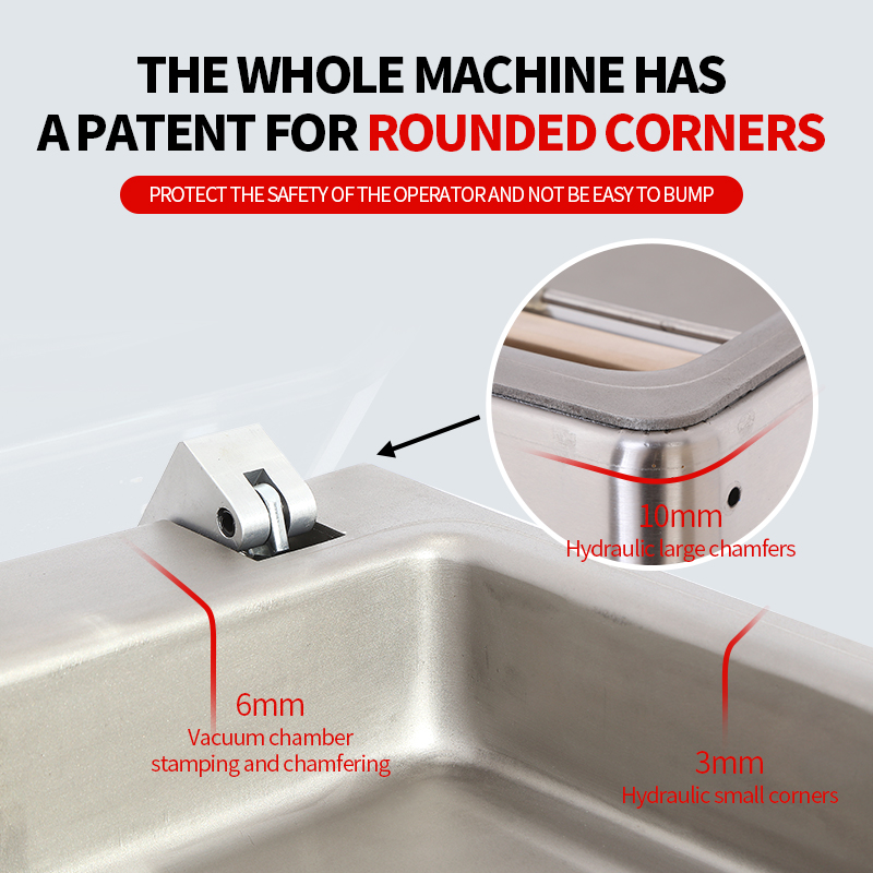 Automatic 304 Stainless Steel Commercial Plastic Bag Meat Chamber Packaging Sealer Food Vacuum Packing Machine for Food