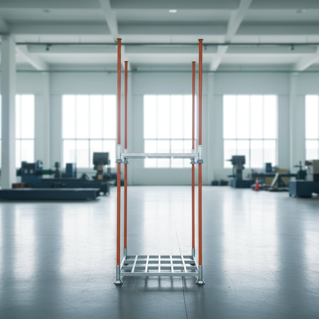 Steel 1000kg Load-Bearing Vertical Column Orifice Plate Stacker Heavy Full Pallet Racking