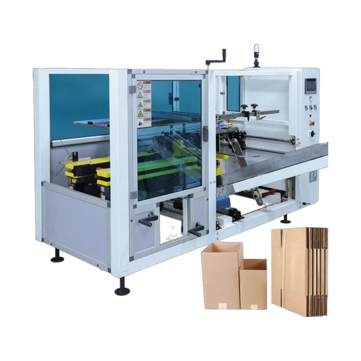 Automatic Carton /Paper Box/Case Forming /Erecting /Erect/Opening Machine with Sealing Strapping Packing/Pack/Packaging Line