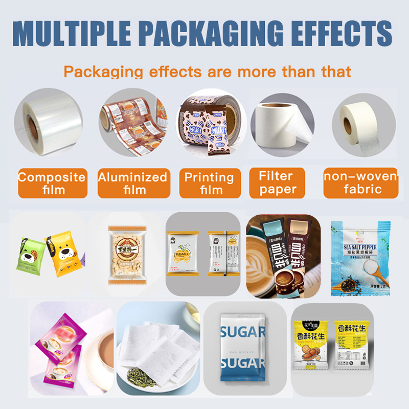 Automatic Small Business Weighing Packing Machine Food Spice Coffee Tea Sachets Granule Beans Nuts Fruits Packaging Machine