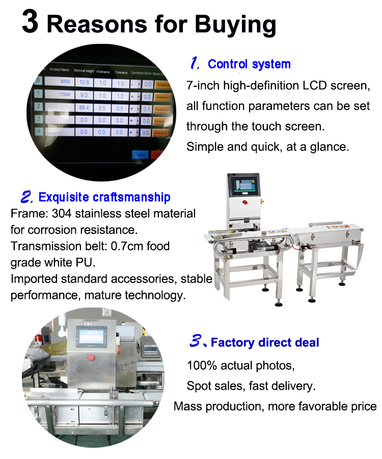 Metal Detector and Check Weigher Combined Conveyor Metal Detector and Checkweigher