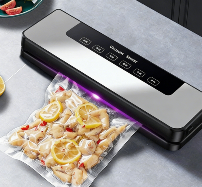 Mini 120W Electric Automatic Vacuum Sealer ABS Housing Compact Plug-in Food Packaging Machine for Home Kitchen Fresh Keeping