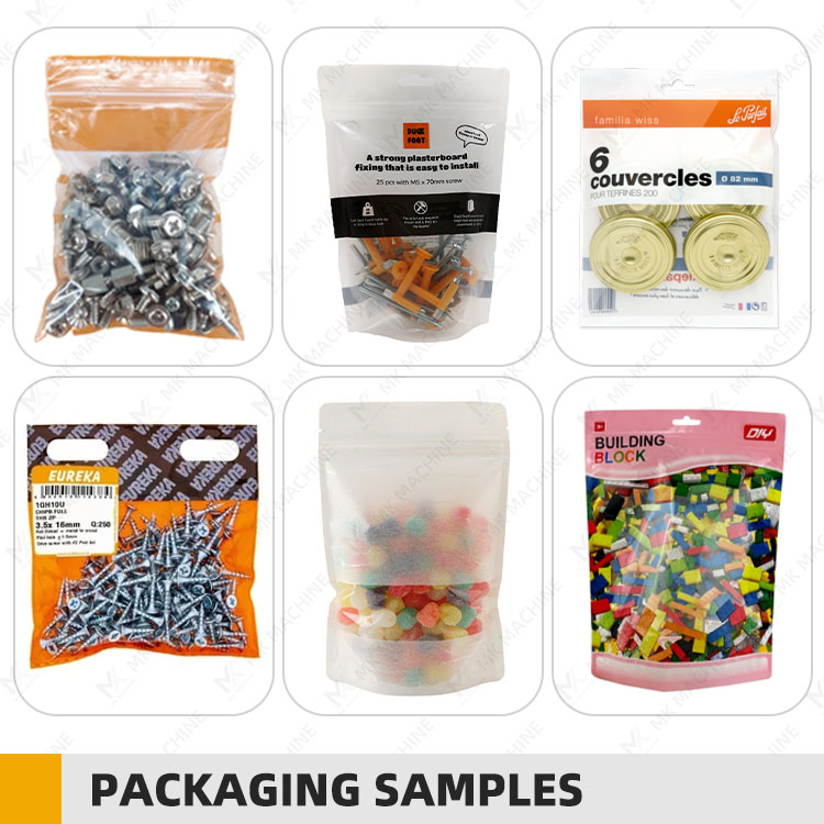 Automatic Vibrating Plate Preamde Pouch Bag Doypack Counting and Packaging Machine for Screw Nut Connector Hardware Packaging