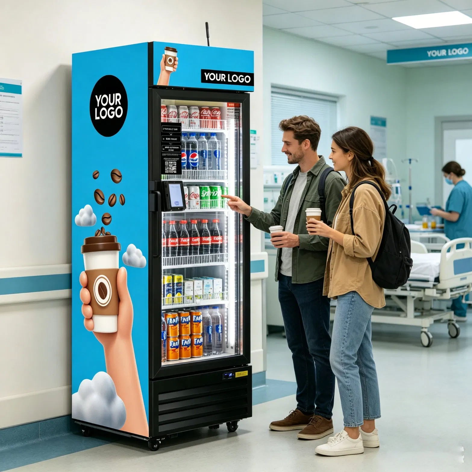 486L Food and Drinks Haha Single Pallet Transportation Packaging Drink Vending Machine for USA/Canada/EU