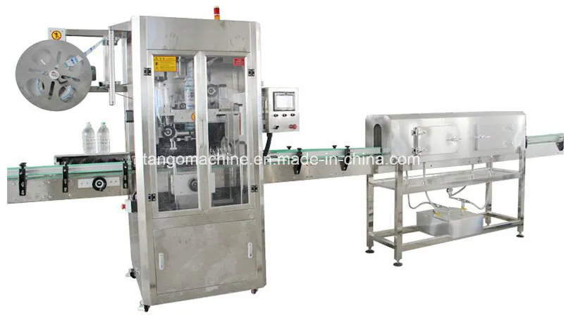 Automatic Juice Glass Round Square Bottle Sleeve Shrink Labeling Label Machine