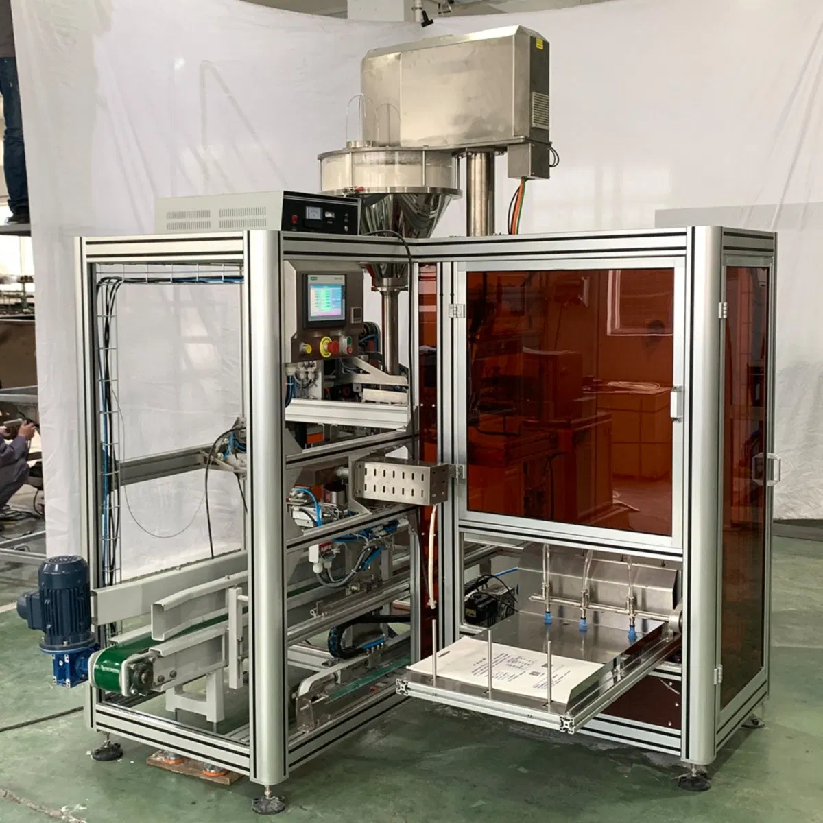 5 Kg Weighing Bagging Filling Feed Fertilizer Granular Grain Salt Sugar Rice Packing Machine Fully Automatic Packaging Machine