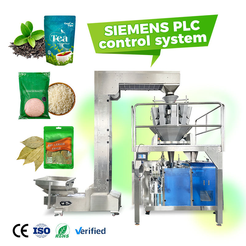 Fully Automatic Zipper Premade Bag Pouch Vacuum Packaging Machine for Silage Forage Herbage Packing Equipment