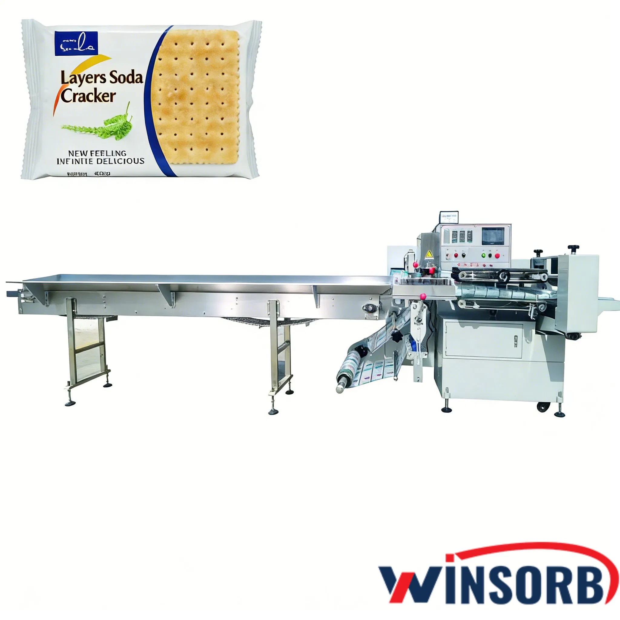 Wba-X590 Multi-Function High Precision Horizontal Easy Operation Factory Direct Supply Rotary Three Servo Motor Food Pillow Packaging Packing Wrapping Machine