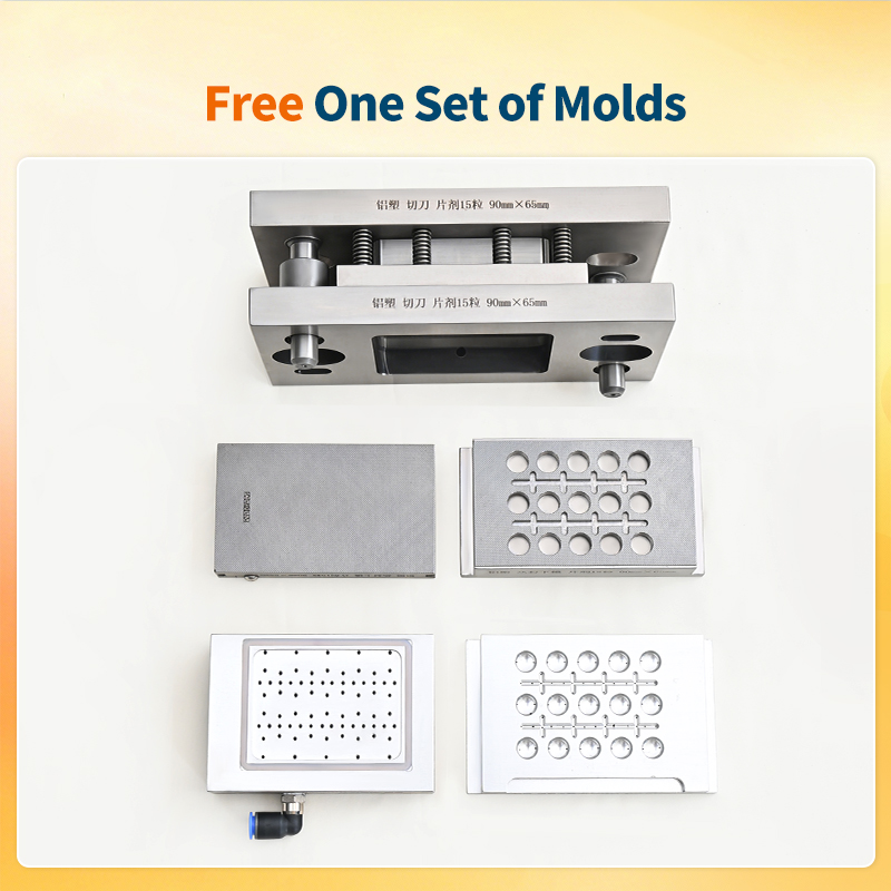 3 Years Warranty DPP Series Tablet Capsule Casing Blister Packing Chewing Gum Candy Pill Blister Pack Sealing Machine