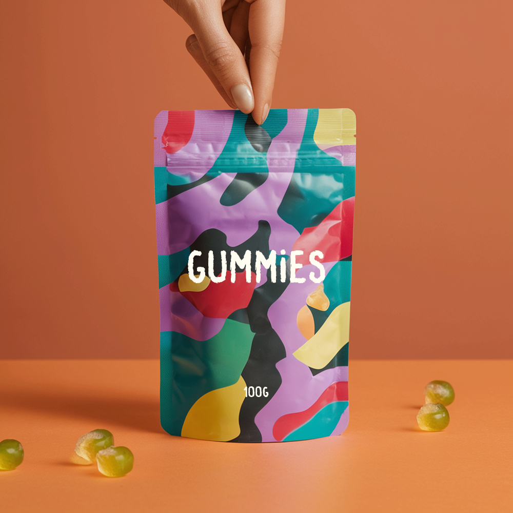 Customized Doypack Pouches Manufacturer MOQ 500 Custom Stand Up Plastic Zip Lock Pouches For Food Packing Bags