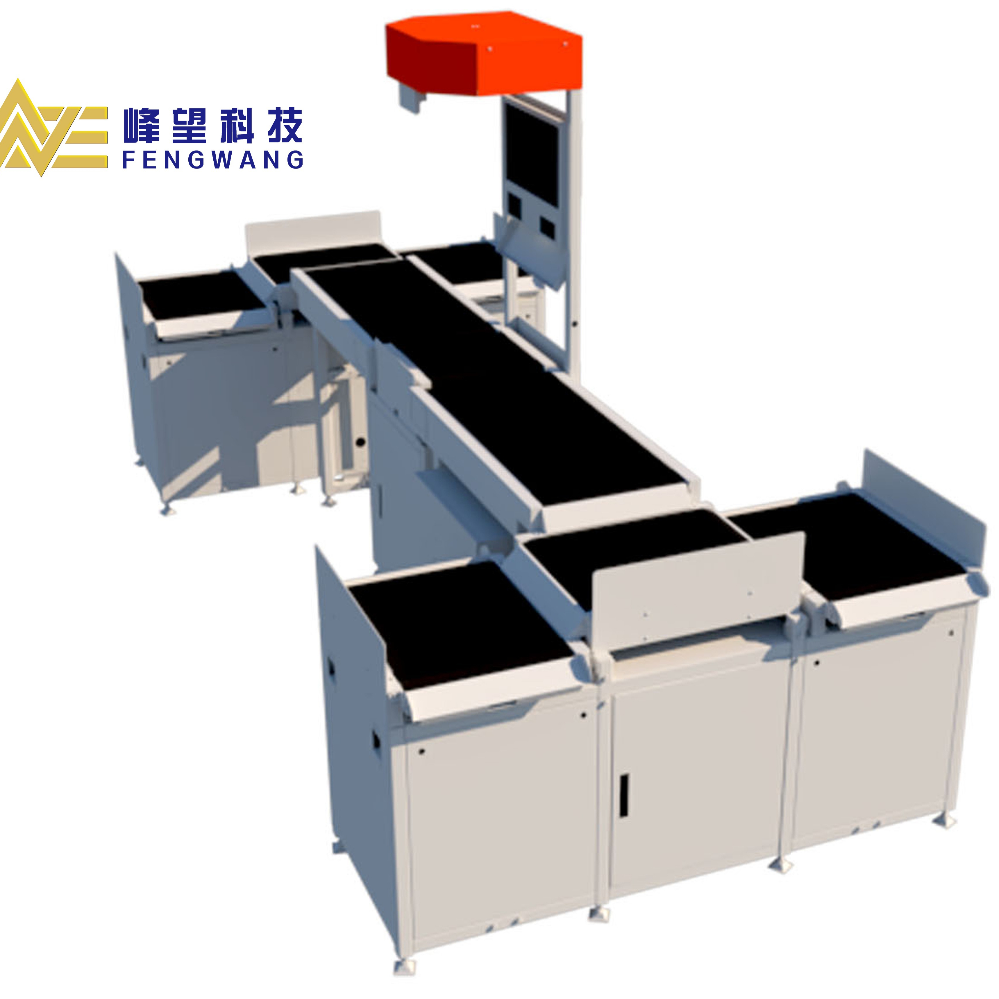Automatic Parcel Checkweigher Scale Static DWS Machine System With Engine 10 KW Power Barcode Belt Conveyor