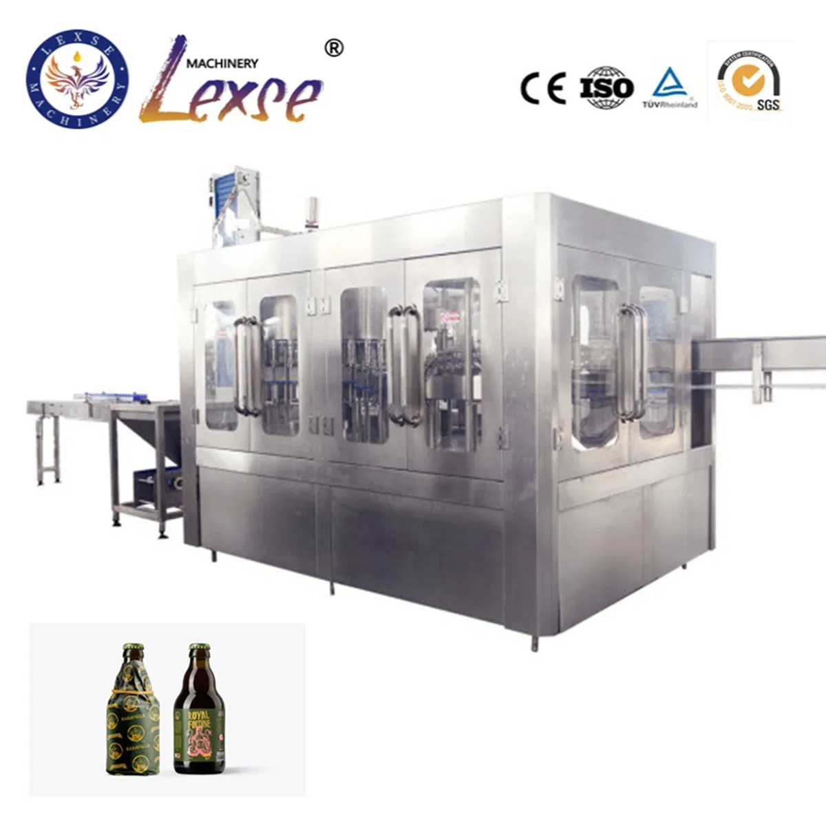 Glass Beer Bottle Filling Capping Labeling Machine Grape Wine Filling Machine Line