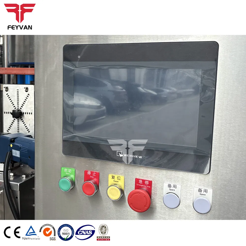 9-Head Rotary Beer, Juice, Mineral Water Bottle Hot Melt Glue Labeling Machine