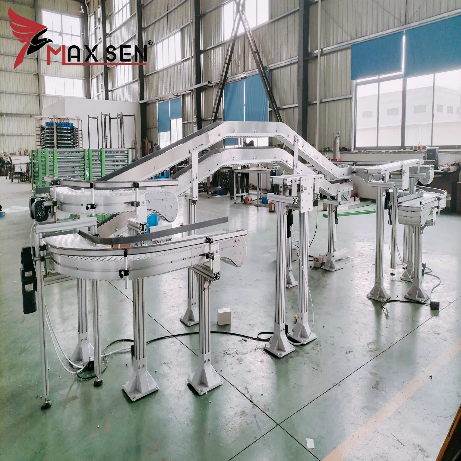 High Quality POM Flexible Chain Conveyor Flex Linked System with Aluminum Frame for Medical Items Conveying