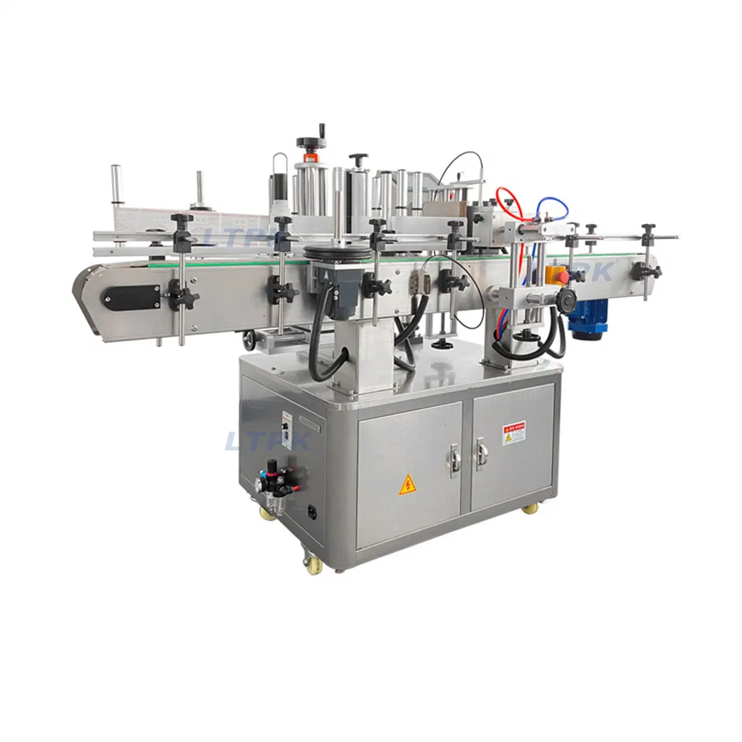 Automatic Double Sides Adhesive Sticker Can Round Bottle Etiquetadora Labeling Machine