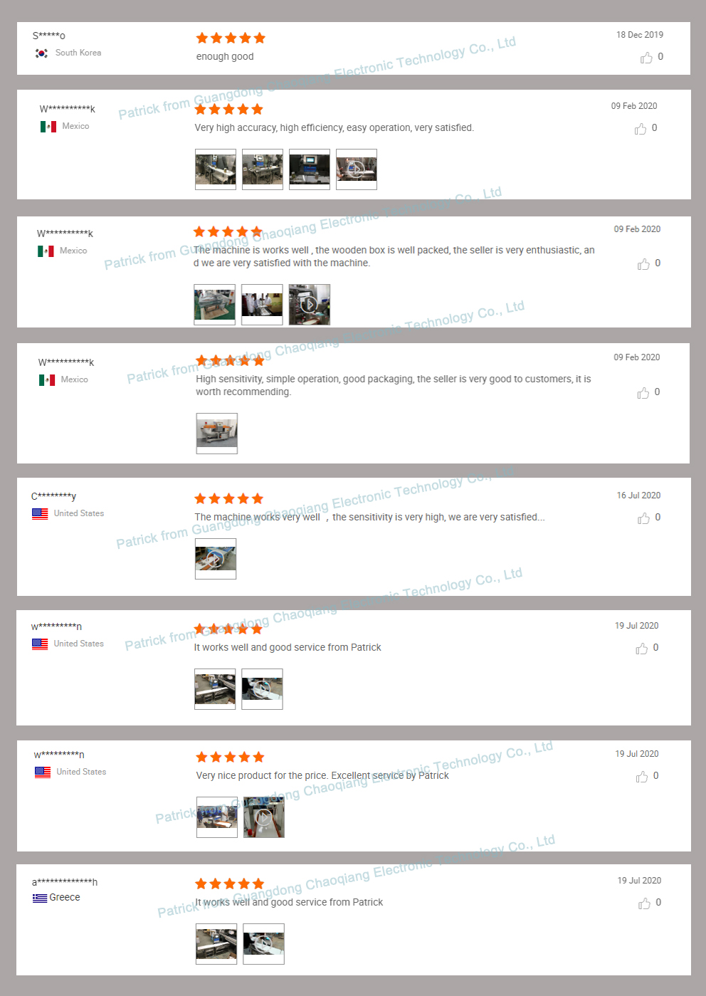 Customer feedback image