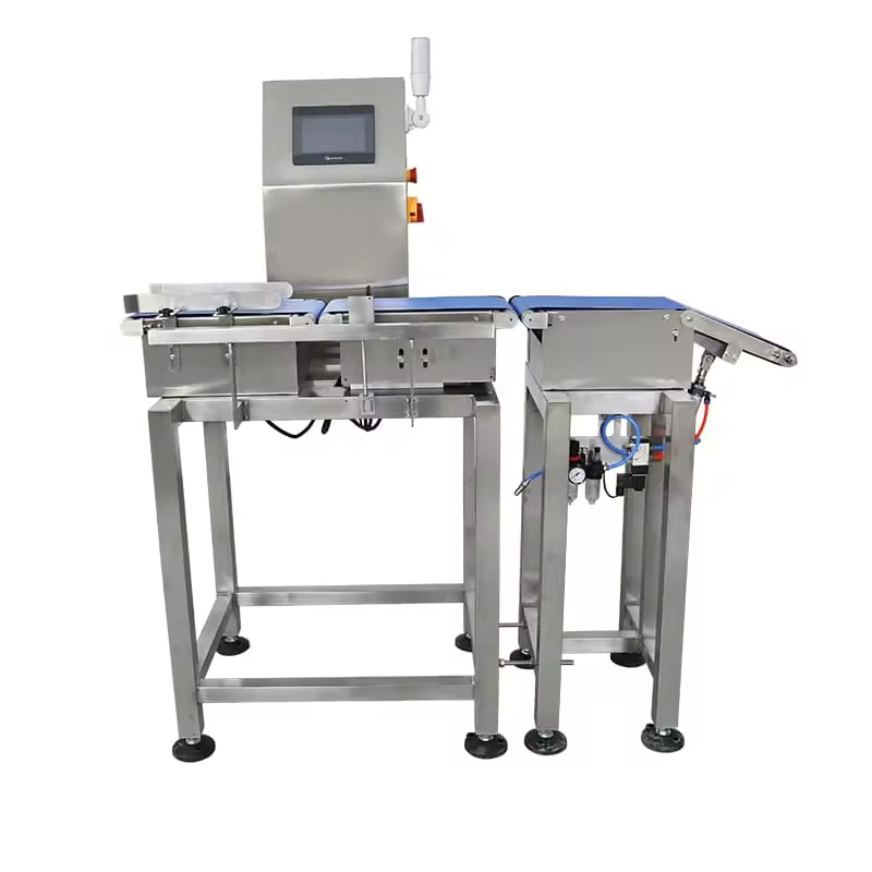 Conveyor Carton Box Dynamic Belt Weighing Scale Checkweigher Machine With Lifting Rejection System