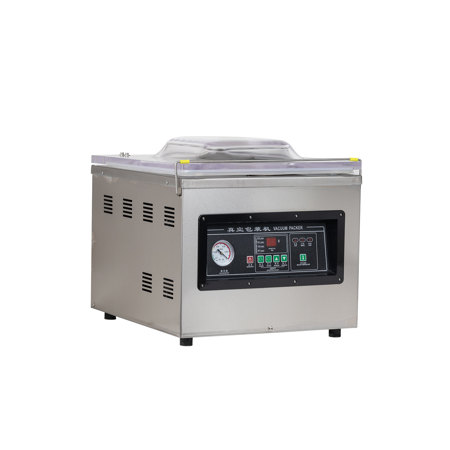 WANHE Electric Table Top Semi-Automatic Vacuum Packing Food Vegetable Chamber Sealer Machine with Film Packaging