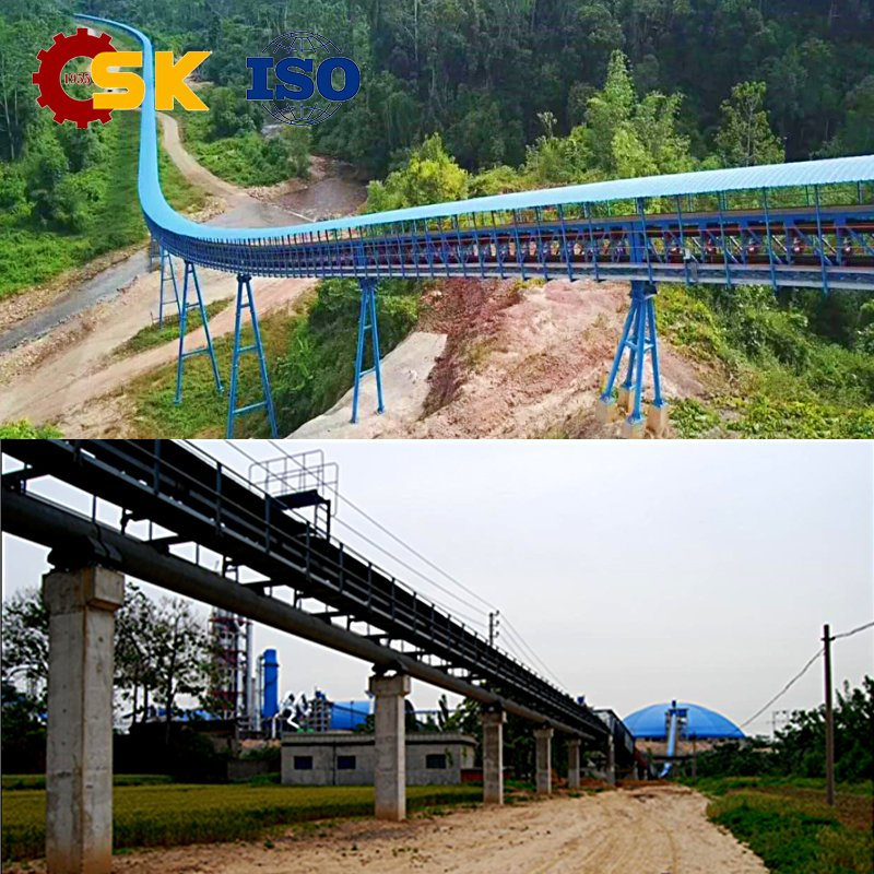 Long Distance Industrial Conveying Belt System for Bulk Material Transport