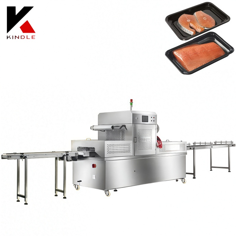 Industrial Food Automatic Fresh-Keeping Film Packaging Machine for Fruit Vegetable Sausage