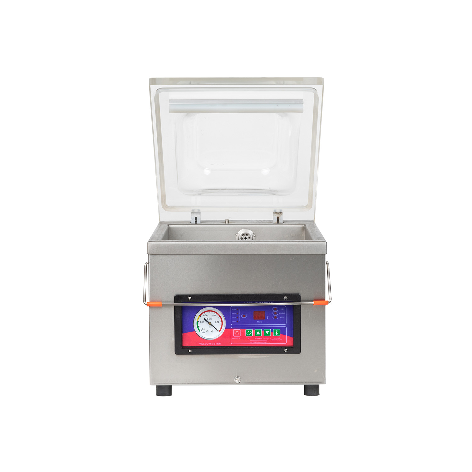 WANHE Electric Table Top Semi-Automatic Vacuum Packing Food Vegetable Chamber Sealer Machine with Film Packaging