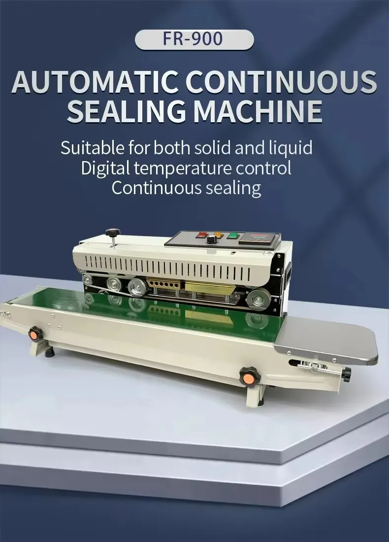 Fr900 Automatic Intelligent Control Food Pouch Bag Packing Mini Sealer Sealing Machine for Foil Paper Film Bag Pouch Case