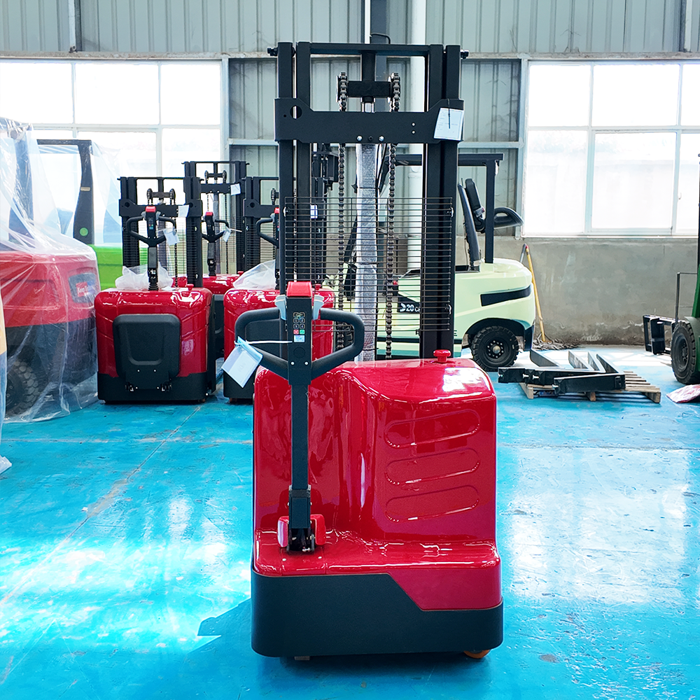 High Performance 1.5 Ton Walkie Electric Stacker 48V System Battery Powered Pallet Lifter With Specialized Drive Wheel