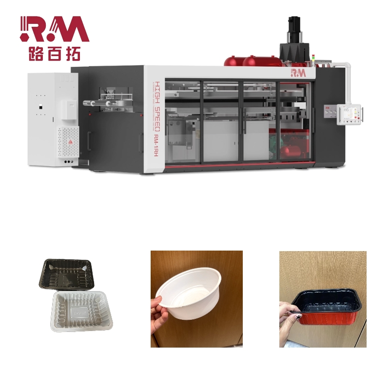 Thermoforming Machine for PS/PET Plastic Cups, Bowls, Trays, Lids, Plates, Clamshells &amp; Containers Disposable Food Packaging with Auto Stacking