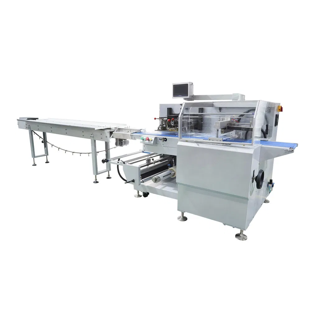 Precise Automatic Packaging Six-Servo Flow Wrap Horizontal Candy Packing Filling Pillow Machine for Protein Powder Food