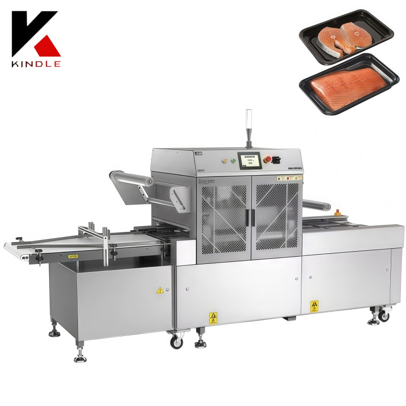 Industrial Food Automatic Fresh-Keeping Film Packaging Machine for Fruit Vegetable Sausage