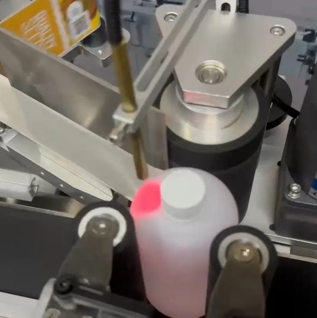 Ym415 Automatic Round Bottle Labeling Machine with Touchscreen HMI for Small Business