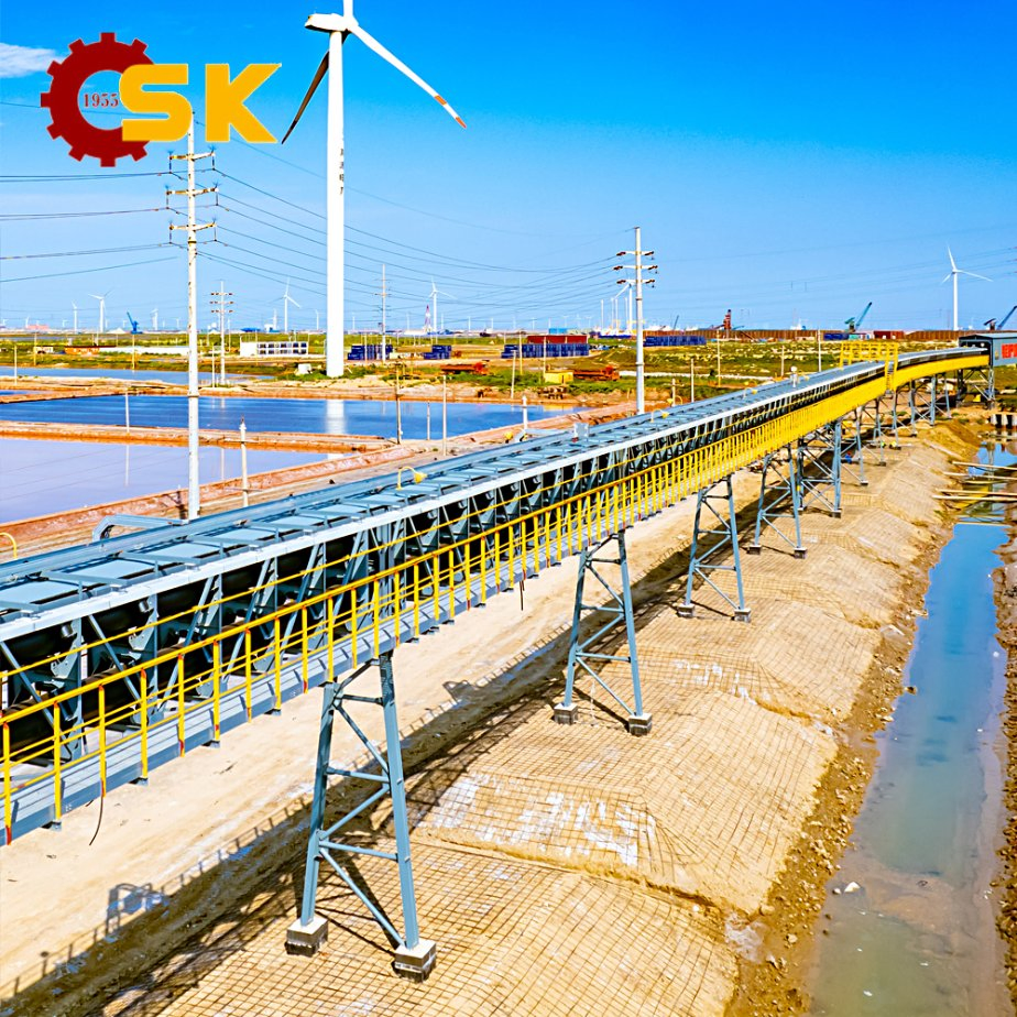 Long Distance Industrial Conveying Belt System for Bulk Material Transport
