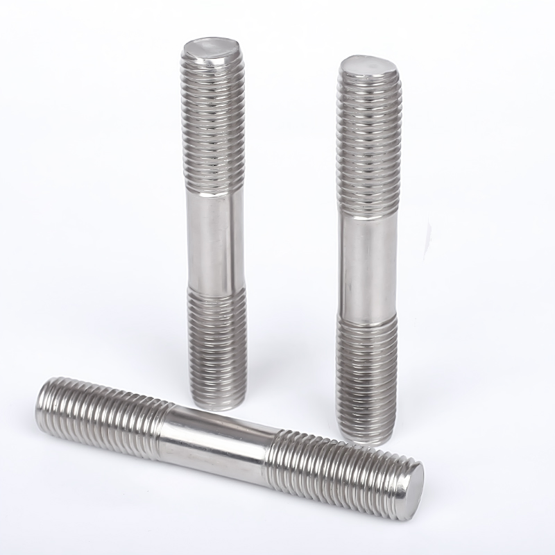 Original Color Stainless Steel Double End Thread Bolt, Natural Color Galvanizing