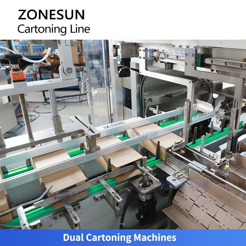 Zonesun Zs-Fal180V5 Automatic High Speed Cartoning Packing Machine Automatic Case Erecting Loading Sealing Production Line