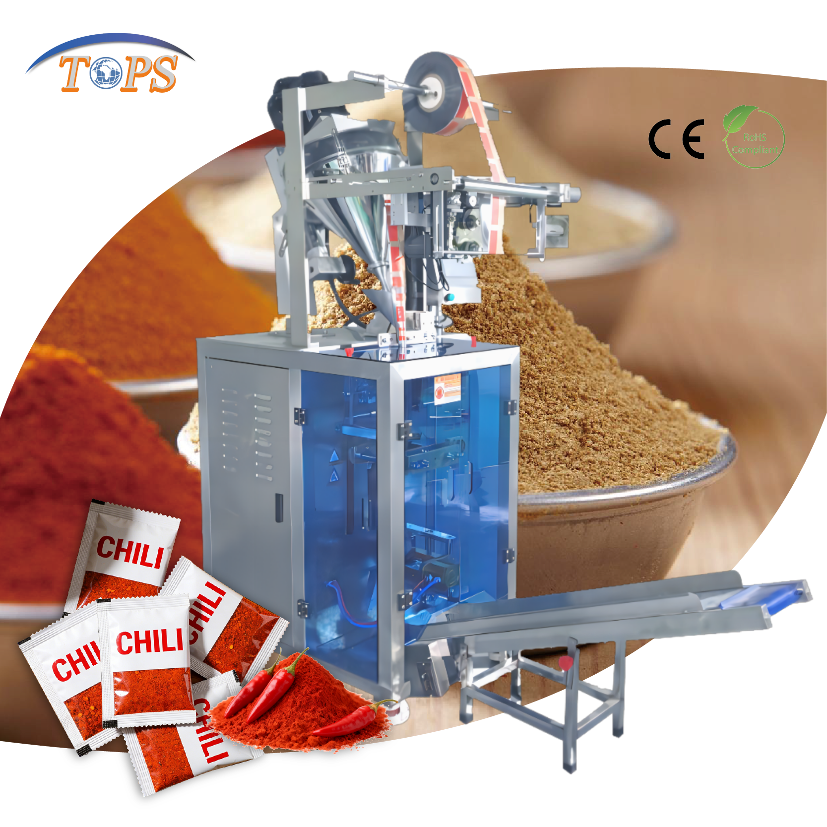 Durable Automatic Sachet Packing Machine for Powder Dried Banana Fruit with Labeling and High Capacity Bags/Pouch Packaging