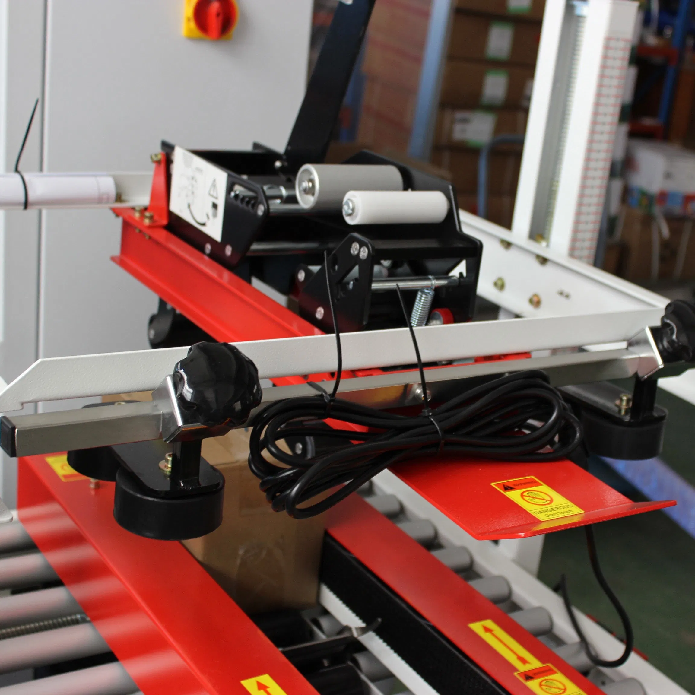 Semi-Automatic Case Sealer Carton Sealer Box Closing Folding Sealing Machine Type Sealer Corner Edge Sealing Packing Line Packaging Machine