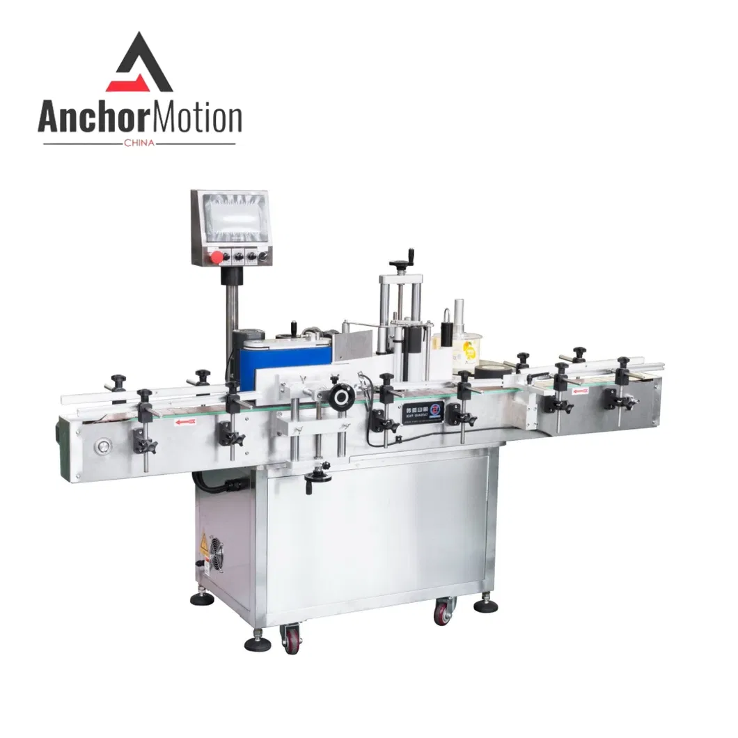 Industrial High Speed Automatic Cans Oval Square Bottle Vial Tube Bucket Jar Cup Barcode Labeling Machine for Wine Beverage Food Pharmaceutical Beer Honey