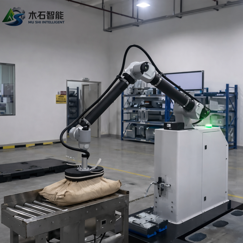 Robot Arm Palletizer Robot Pallet Moving Robot Picks up Goods and Stacks on Pallets for Beverage Cartons with PLC Control